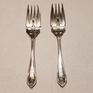 Rare DOMINICK & HAFF Sterling Silver Salad Forks